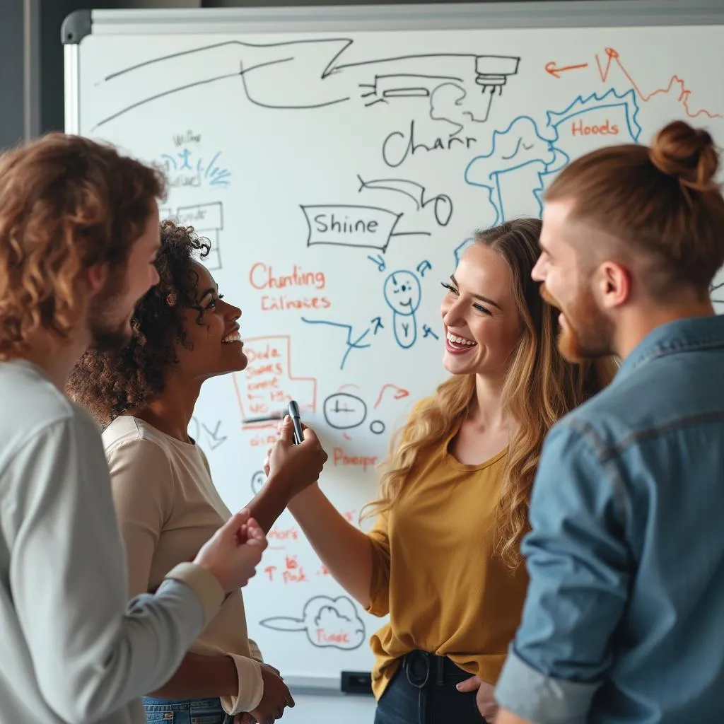 Notre équipe en pleine session de brainstorming créatif et collaboratif